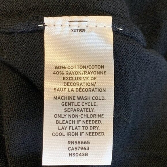 14th & Union Women's Leopard Tie Scarf Knit Pullover Sweater‎ Black Size S NWT - Picture 8 of 11